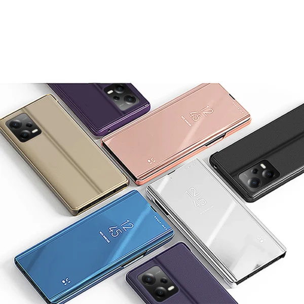 Clear View Case cover for Xiaomi Redmi Note 12 Pro+ with a flip cover blackeng