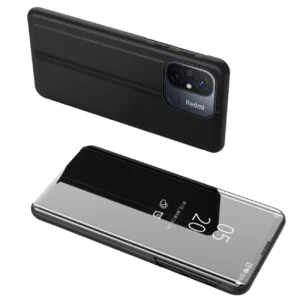 Clear View Case cover for Xiaomi Redmi 11A / Poco C55 / Redmi 12C flip case blackeng