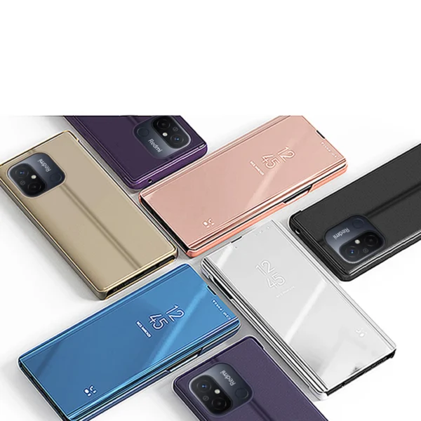 Clear View Case cover for Xiaomi Redmi 11A / Poco C55 / Redmi 12C flip case blackeng