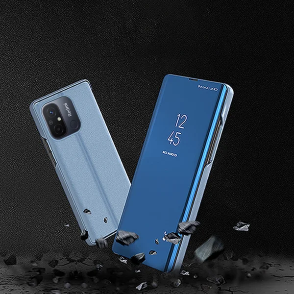 Clear View Case cover for Xiaomi Redmi 11A / Poco C55 / Redmi 12C flip case blackeng