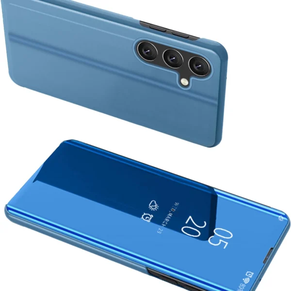 Clear View Case cover for Samsung Galaxy A24 4G flip cover blueeng