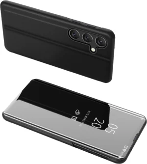 Clear View Case cover for Samsung Galaxy A24 4G flip cover blackeng