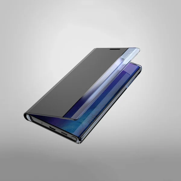 New Sleep Case for Samsung Galaxy A24 4G cover with flip stand blueeng