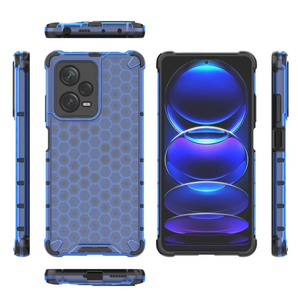 Honeycomb case for Xiaomi Redmi Note 12 Pro+ armored hybrid cover blueeng