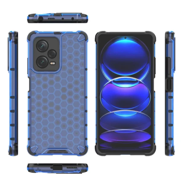 Honeycomb case for Xiaomi Redmi Note 12 Pro+ armored hybrid cover blueeng