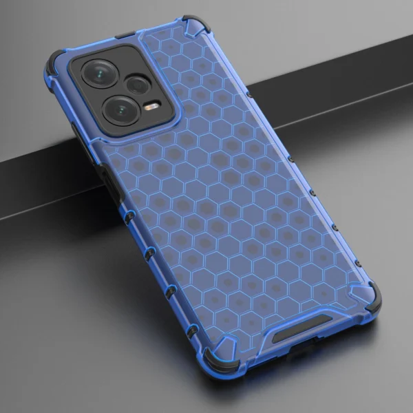 Honeycomb case for Xiaomi Redmi Note 12 Pro+ armored hybrid cover blueeng