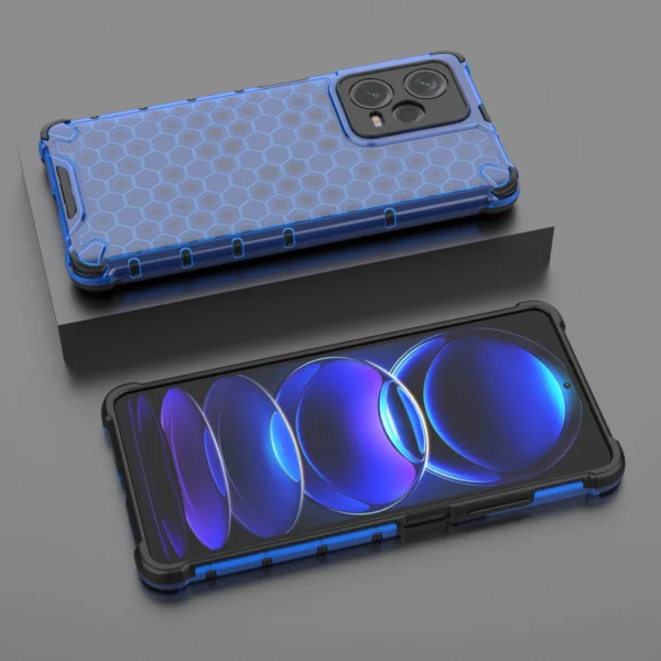 Honeycomb case for Xiaomi Redmi Note 12 Pro+ armored hybrid cover blueeng