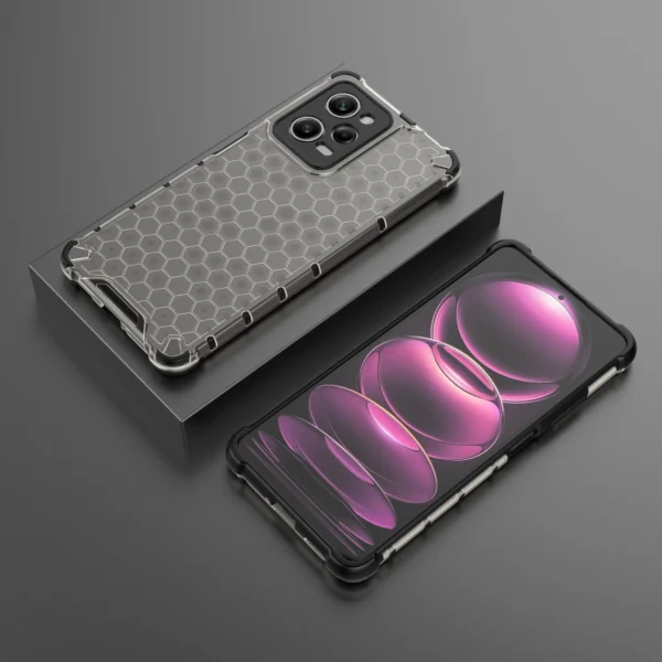 Honeycomb case for Xiaomi Redmi Note 12 Pro / Poco X5 Pro 5G armored hybrid cover blackeng