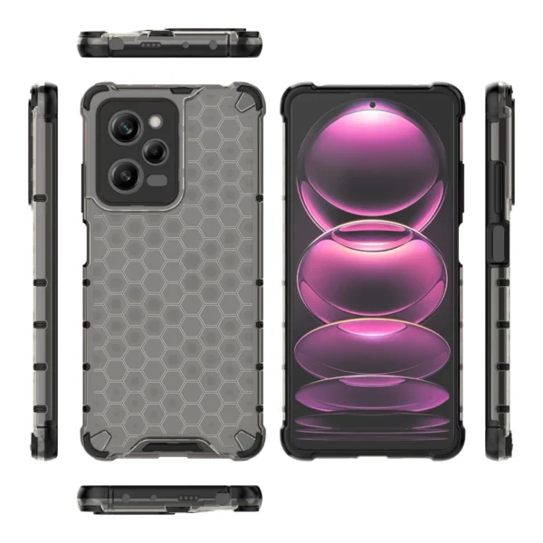 Honeycomb case for Xiaomi Redmi Note 12 Pro / Poco X5 Pro 5G armored hybrid cover blackeng