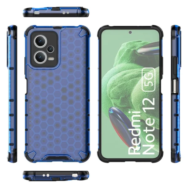 Honeycomb case for Xiaomi Redmi Note 12 5G / Poco X5 5G armored hybrid case blueeng