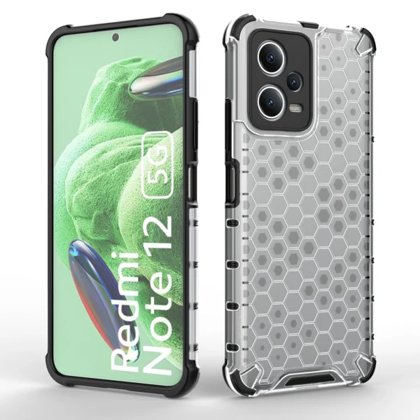 Honeycomb case for Xiaomi Redmi Note 12 5G / Poco X5 5G armored hybrid cover blackeng