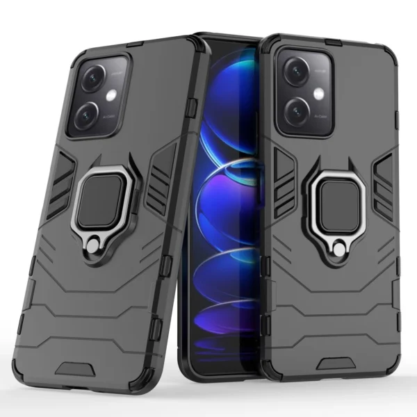 Ring Armor Case for Xiaomi Redmi Note 12 5G / Poco X5 5G Armor Cover Magnetic Holder Ring Blackeng