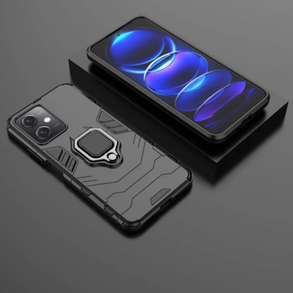 Ring Armor Case for Xiaomi Redmi Note 12 5G / Poco X5 5G Armor Cover Magnetic Holder Ring Blackeng