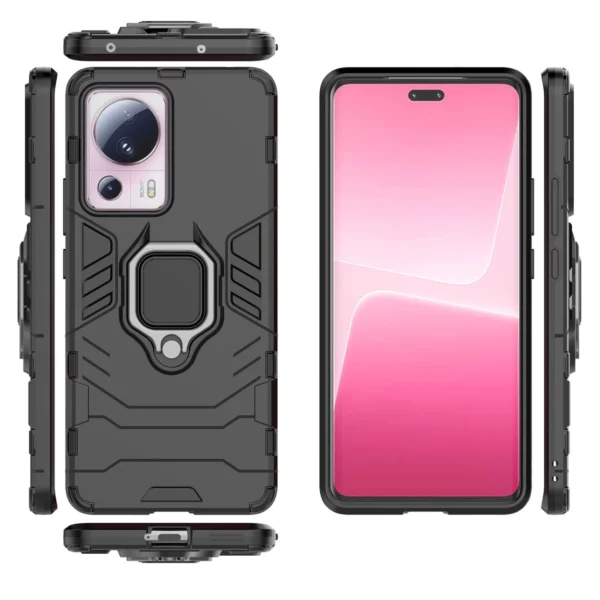 Ring Armor case for Xiaomi 13 Lite armored cover magnetic holder ring blackeng