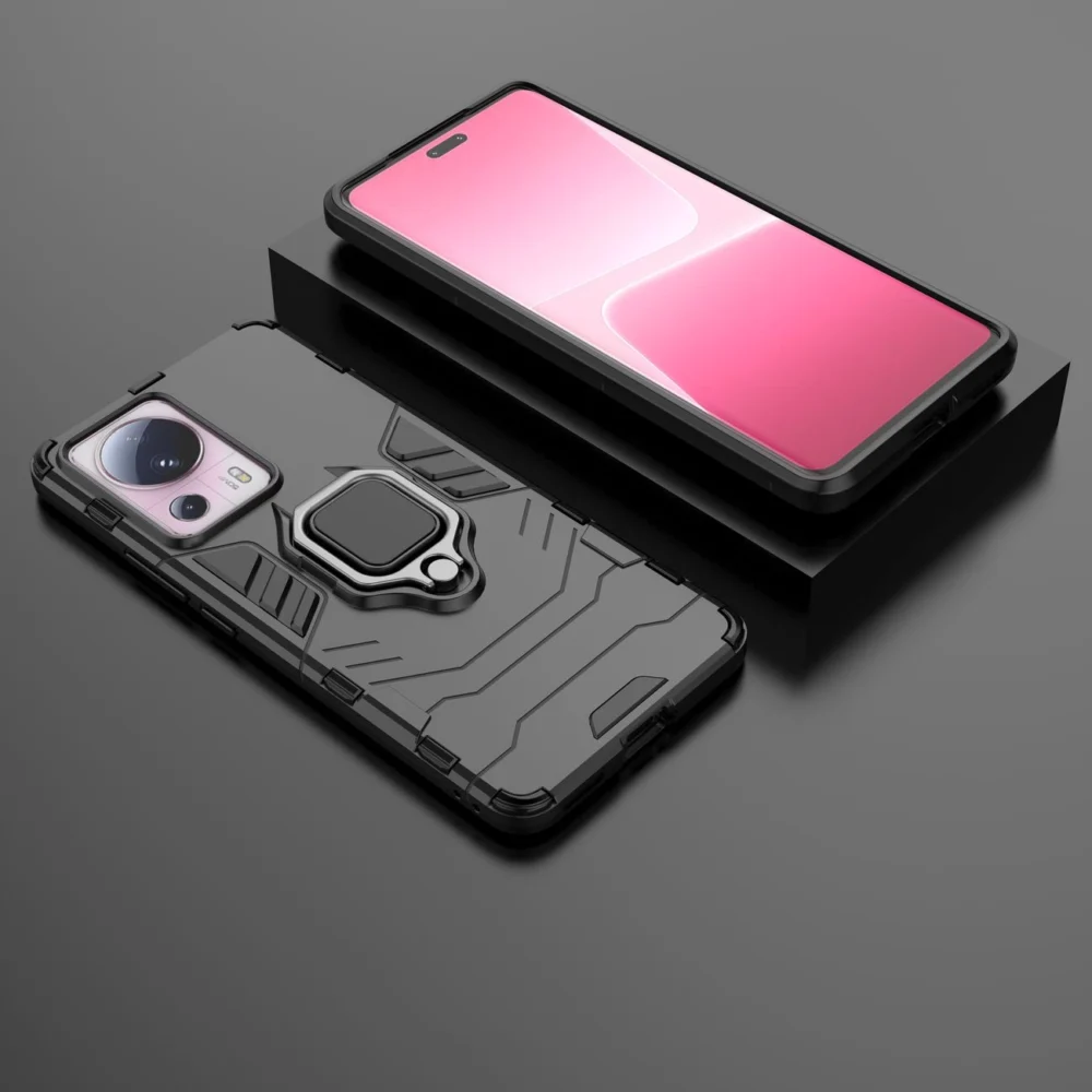 Ring Armor case for Xiaomi 13 Lite armored cover magnetic holder ring blackeng