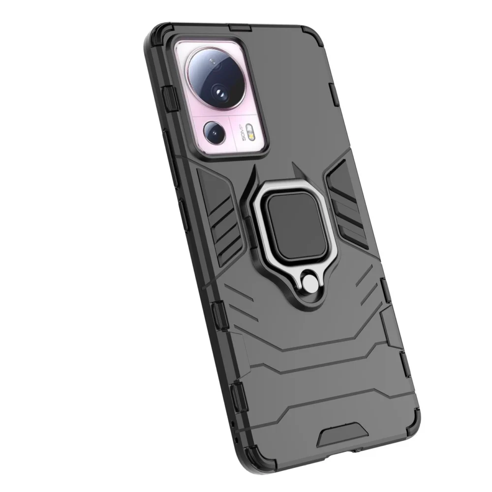 Ring Armor case for Xiaomi 13 Lite armored cover magnetic holder ring blackeng