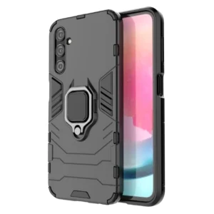 Ring Armor case for Samsung Galaxy A24 4G armored cover magnetic holder ring blackeng