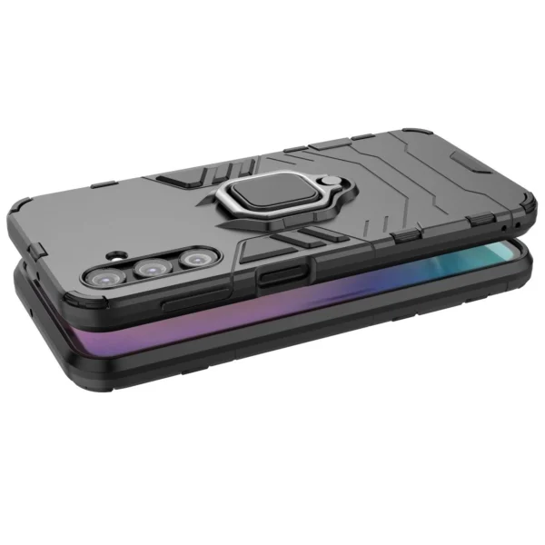 Ring Armor case for Samsung Galaxy A24 4G armored cover magnetic holder ring blackeng