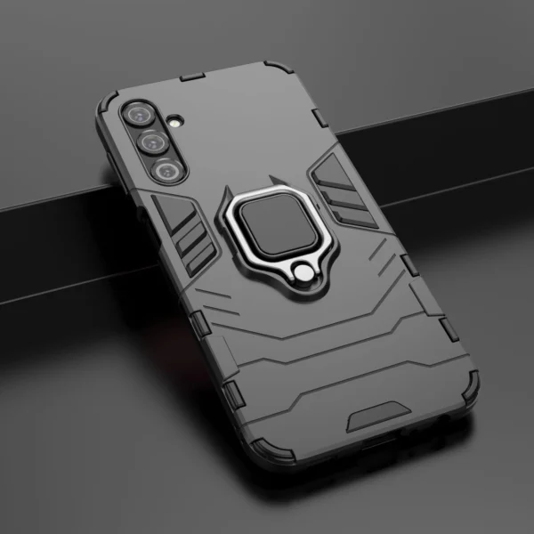 Ring Armor case for Samsung Galaxy A24 4G armored cover magnetic holder ring blackeng