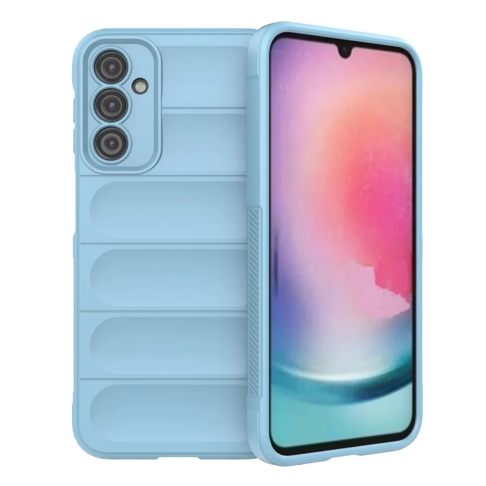 Magic Shield Case for Samsung Galaxy A24 4G flexible armored cover light blueeng