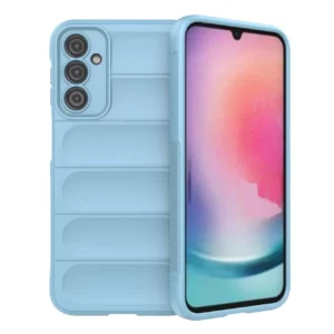 Magic Shield Case for Samsung Galaxy A24 4G flexible armored cover light blueeng