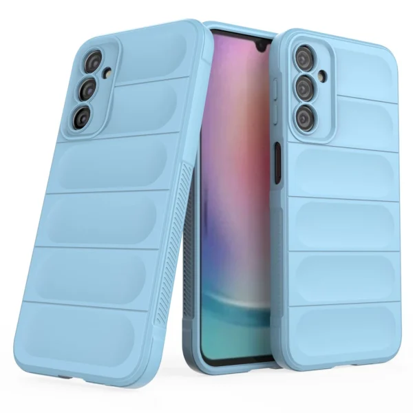 Magic Shield Case for Samsung Galaxy A24 4G flexible armored cover light blueeng