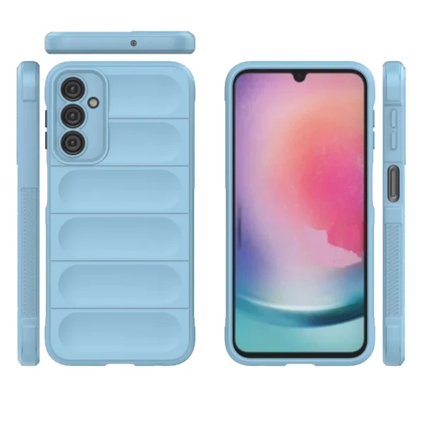 Magic Shield Case for Samsung Galaxy A24 4G flexible armored cover light blueeng