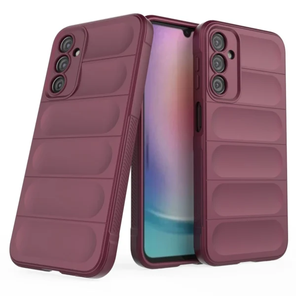 Magic Shield Case for Samsung Galaxy A24 4G flexible armored cover burgundyeng