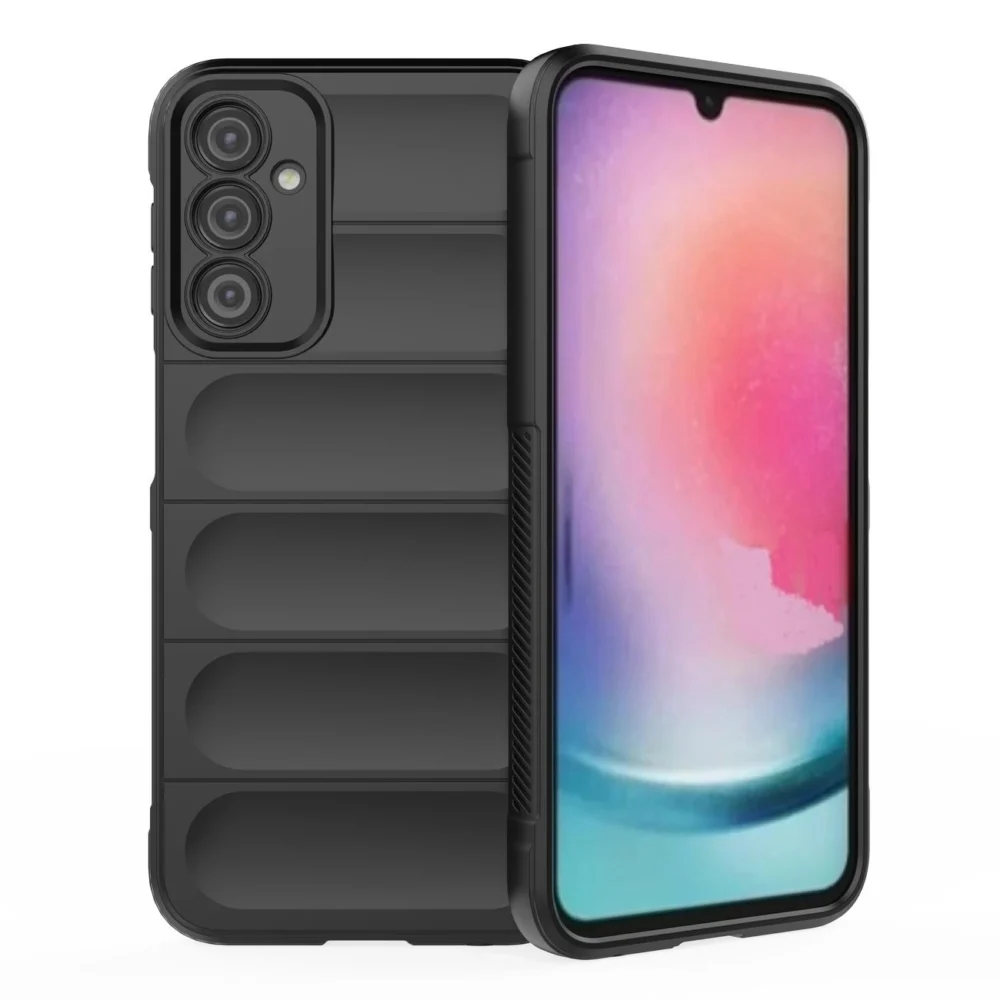 Magic Shield Case for Samsung Galaxy A24 4G flexible armored cover blackeng