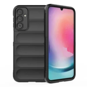 Magic Shield Case for Samsung Galaxy A24 4G flexible armored cover blackeng