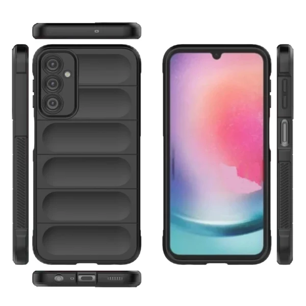 Magic Shield Case for Samsung Galaxy A24 4G flexible armored cover blackeng