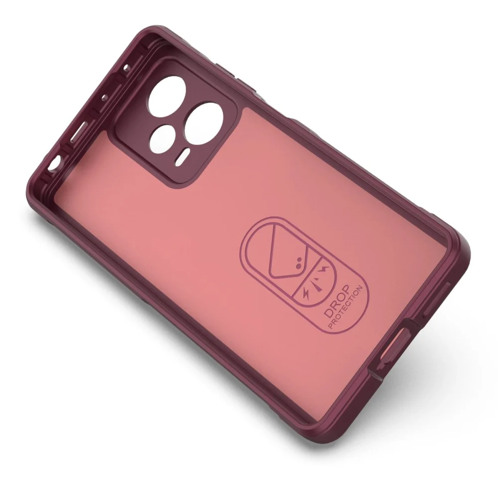 Magic Shield Case for Xiaomi Redmi Note 12 Pro+ flexible armored cover burgundyeng