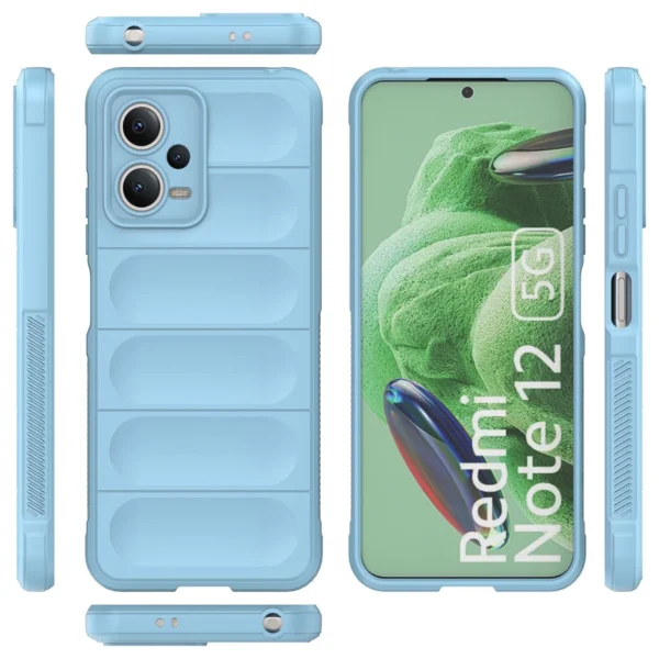 Magic Shield Case Cover for Xiaomi Redmi Note 12 5G / Poco X5 5G Flexible Armor Cover Light Blueeng