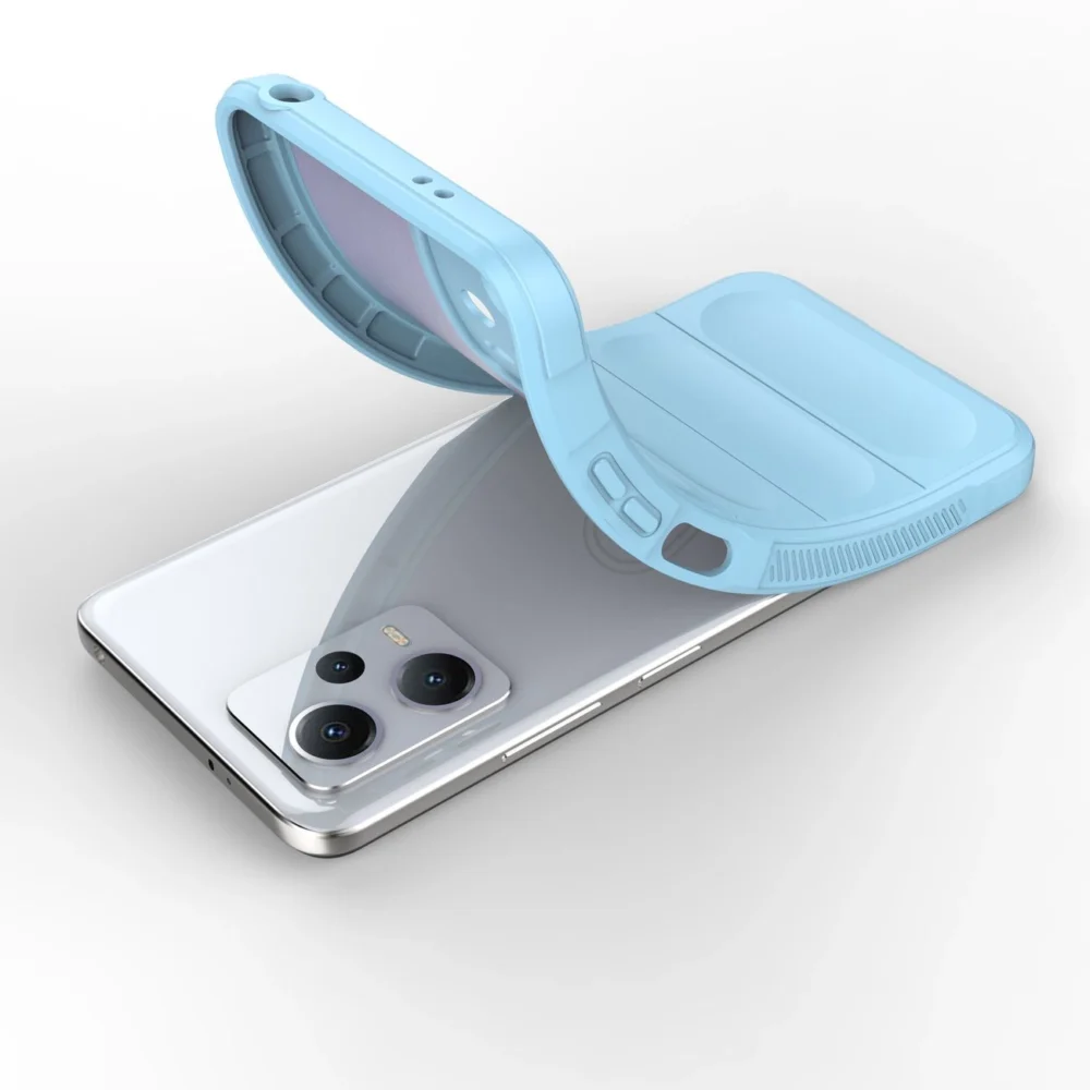 Magic Shield Case Cover for Xiaomi Redmi Note 12 5G / Poco X5 5G Flexible Armor Cover Light Blueeng