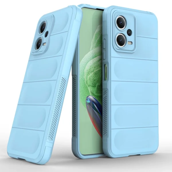 Magic Shield Case Cover for Xiaomi Redmi Note 12 5G / Poco X5 5G Flexible Armor Cover Light Blueeng