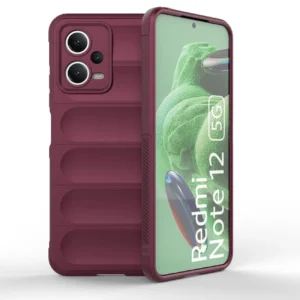 Magic Shield Case Cover for Xiaomi Redmi Note 12 5G / Poco X5 5G Flexible Armor Cover Burgundyeng