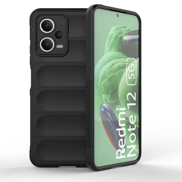 Magic Shield Case for Xiaomi Redmi Note 12 5G / Poco X5 5G Flexible Armor Cover Blackeng