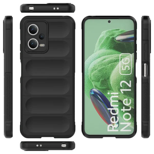 Magic Shield Case for Xiaomi Redmi Note 12 5G / Poco X5 5G Flexible Armor Cover Blackeng