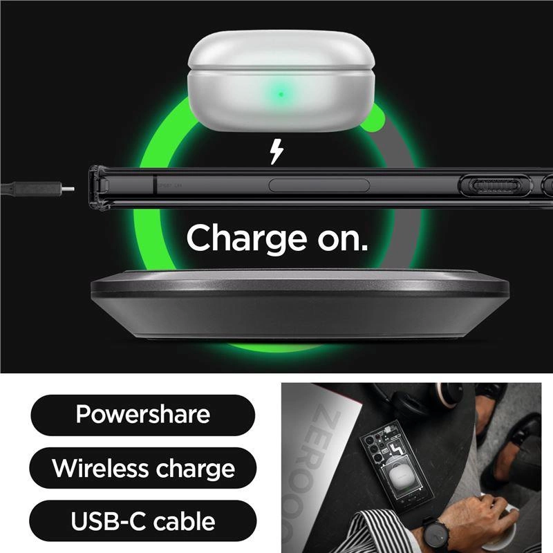 Spigen Ultra Hybrid Case for Samsung Galaxy S23 Ultra - Dark Gray (Zero One Pattern)eng