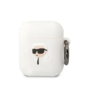 Karl Lagerfeld KLA2RUNIKH AirPods 1/2 cover white/white Silicone Karl Head 3Deng