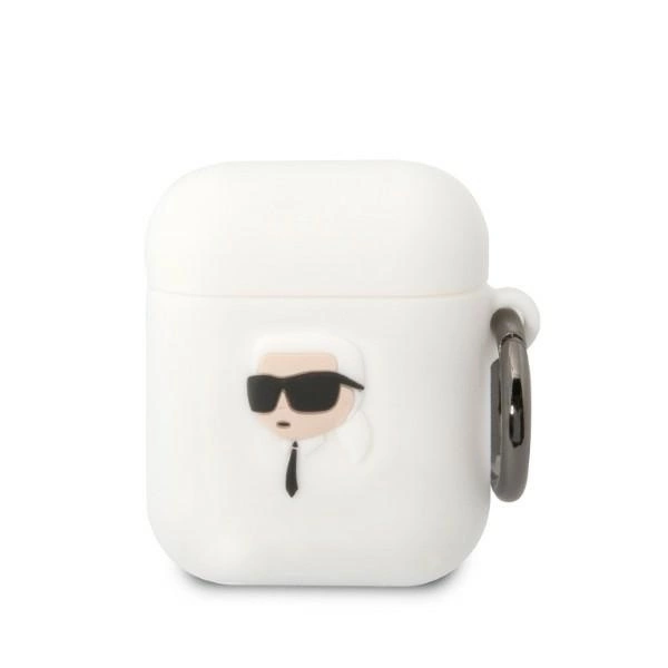 Karl Lagerfeld KLA2RUNIKH AirPods 1/2 cover white/white Silicone Karl Head 3Deng