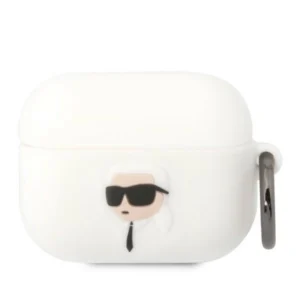 Karl Lagerfeld KLAPRUNIKH AirPods Pro cover white/white Silicone Karl Head 3Deng