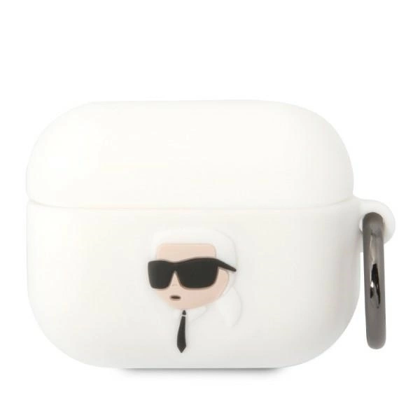 Karl Lagerfeld KLAPRUNIKH AirPods Pro cover white/white Silicone Karl Head 3Deng