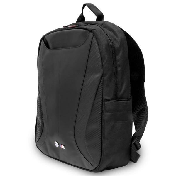 BMW Carbon&Leather Tricolor backpack for a 16" laptop - blackeng