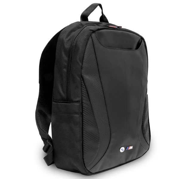 BMW Carbon&Leather Tricolor backpack for a 16" laptop - blackeng