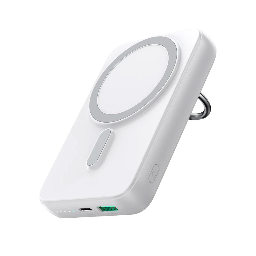 Wireless powerbank 10000mAh Joyroom JR-W050 20W MagSafe with stand + USB-C cable - whiteeng