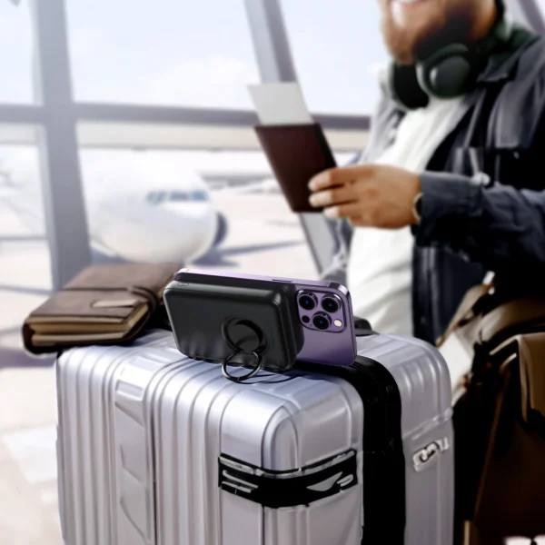 Wireless powerbank 10000mAh Joyroom JR-W050 20W MagSafe with stand + USB-C cable - whiteeng