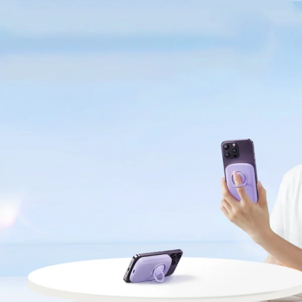 Wireless powerbank 6000mAh Joyroom JR-W030 20W MagSafe with ring and stand - purpleeng