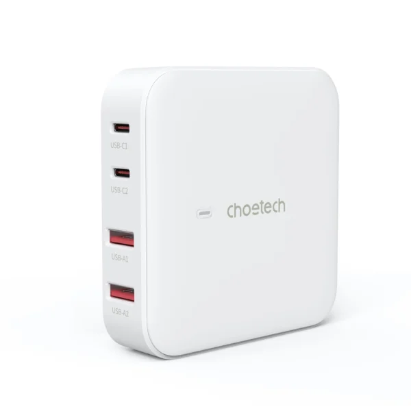 Choetech PD8008 100W GaN fast charger 2x USB-A / 2x USB-C - whiteeng