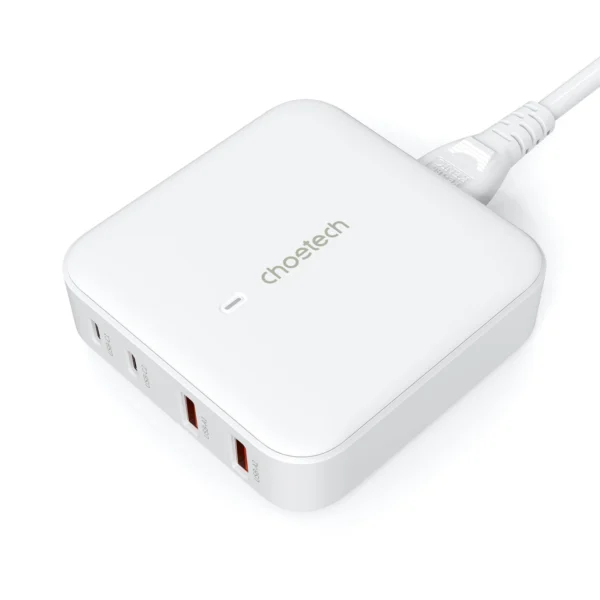Choetech PD8008 100W GaN fast charger 2x USB-A / 2x USB-C - whiteeng